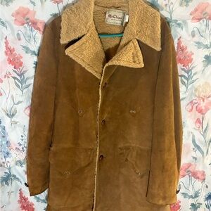 Men's Tan Shearling Lined Coat